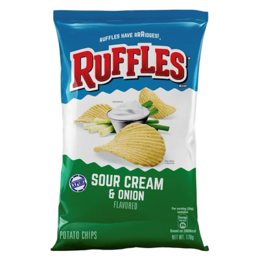 RUFFLES SOUR CREAM N ONION 170G