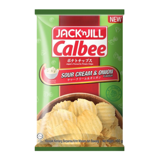 JNJ CALBEE P.CHIPS SOUR CREAM&ONION 150G