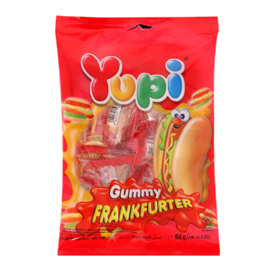 YUPI GUMMY FRANKFURTER 84G